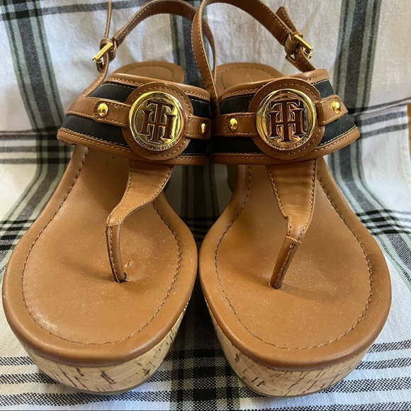 Tommy Hilfiger Wedge Sandals Size 9.5 - Picture 8 of 16